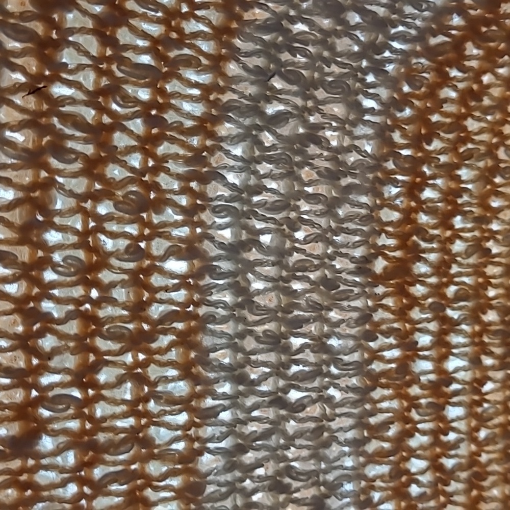 MADEWELL BAEZ PULLOVER IN STRIPE MARLED CARAMEL WOOL ALPCA OPEN KNIT MEDIUM - Picture 9 of 12